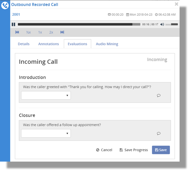 screenshot of In-Network Cloud Recording